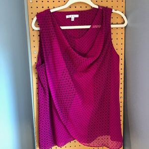 CAbi sleeveless draped blouse